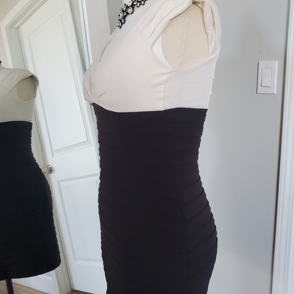 Bodycon two-tone dress - Picture 4 of 10